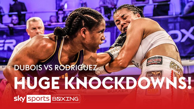 All three of Dubois' stunning knockdowns against Rodriguez