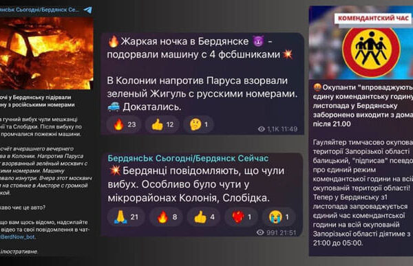 Car with 4 FSB representatives inside blown up in Berdiansk