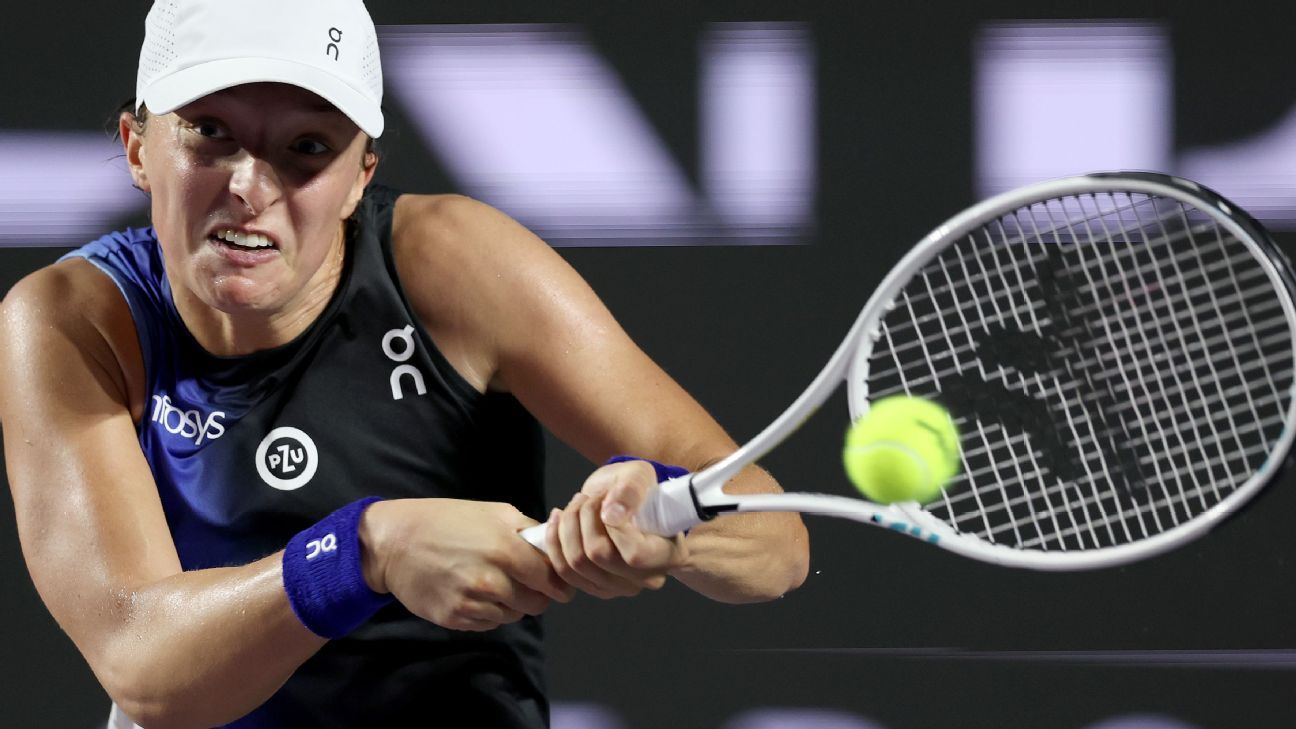 Iga Swiatek defeats Marketa Vondrousova at WTA Finals Iga Swiatek defeats Marketa Vondrousova at WTA Finals