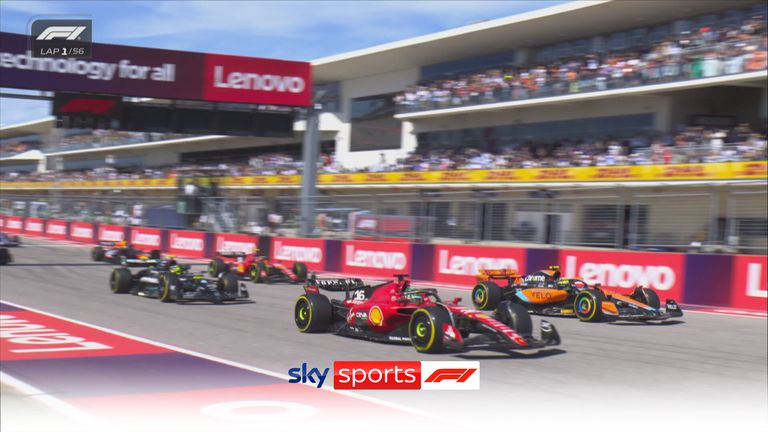 Lando Norris takes the lead on opening lap of Austin Grand Prix! | Video | Watch TV Show Lando Norris takes the lead on opening lap of Austin Grand Prix! | Video | Watch TV Show