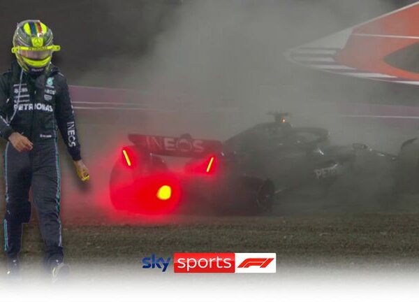 Lewis Hamilton: George Russell collision ‘100 per cent my fault’ as he apologises to Mercedes at Qatar GP