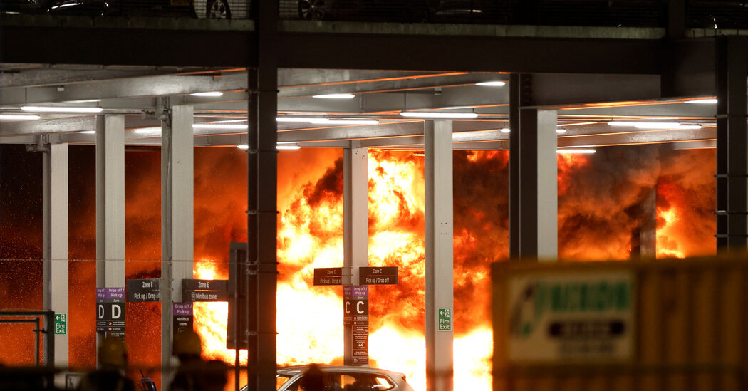 London Airport Fire: Flights Suspended After Parking Garage Collapses