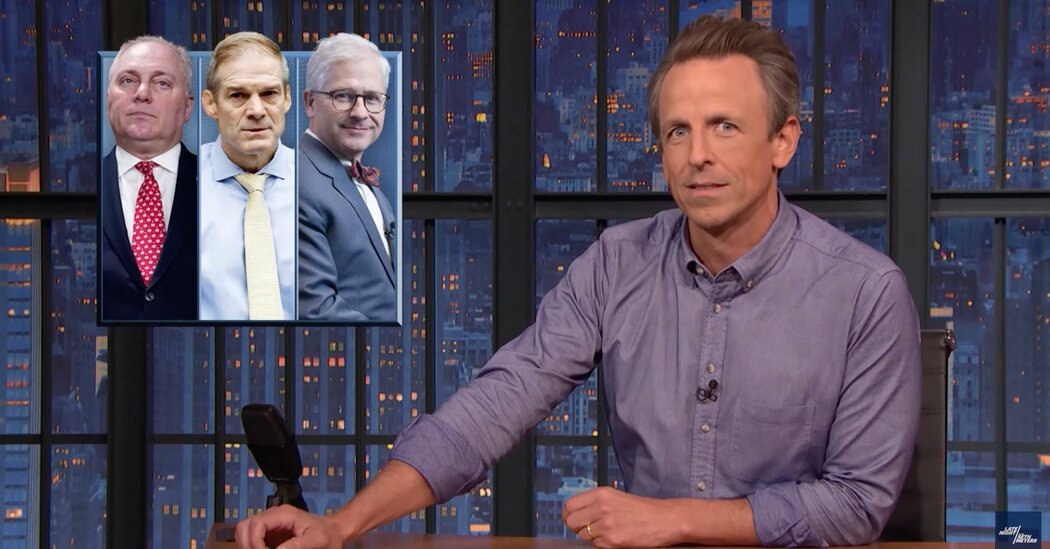 Seth Meyers Is Unsure About a House Republican ‘Therapy Session’