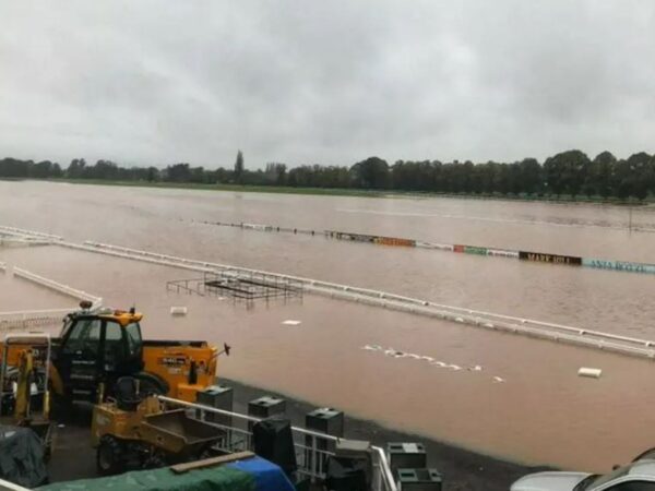 Storm Babet: Floods leave Worcester and Southwell racecourses under water as fixture list hit by abandonments | Racing News