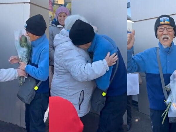 Ukrainians celebrate 75th birthday of Japanese man who opened free cafe for them