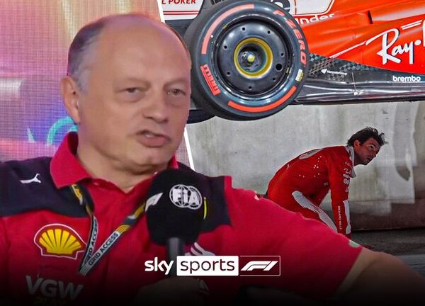 Carlos Sainz: Ferrari driver in ‘disbelief’ over 10-place grid penalty for damage from Las Vegas GP manhole cover