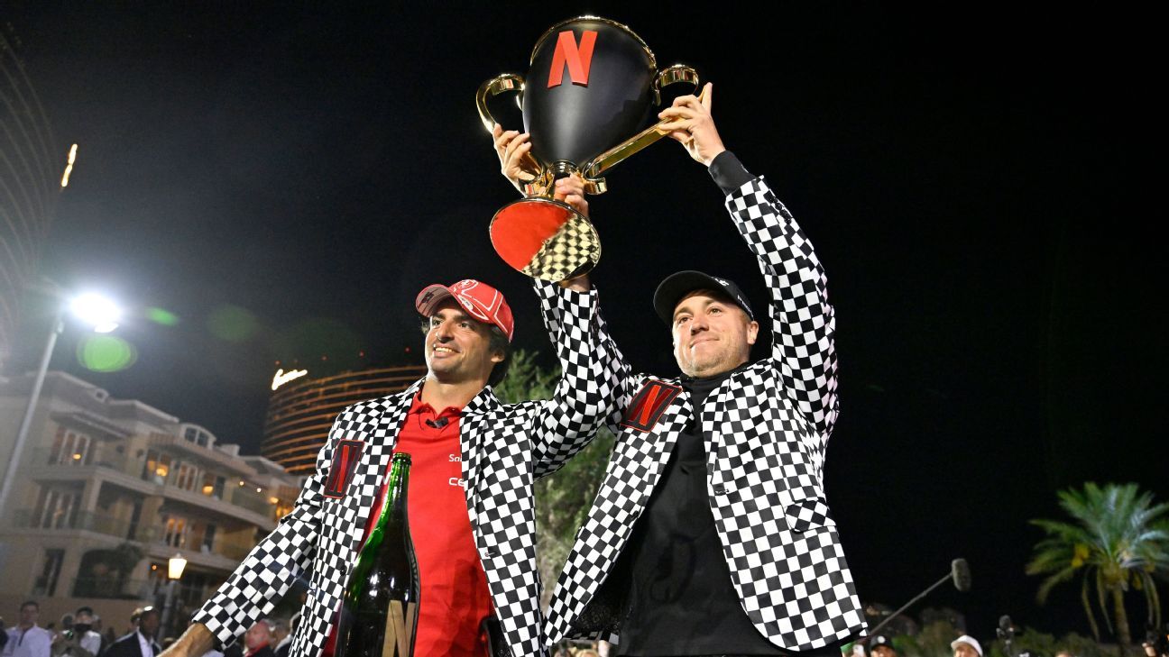 Justin Thomas-Carlos Sainz prevail at wild Netflix Cup
