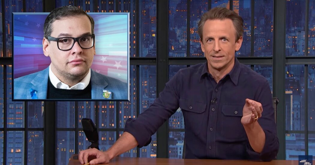 Seth Meyers Skewers George Santos for Botox and OnlyFans Spending