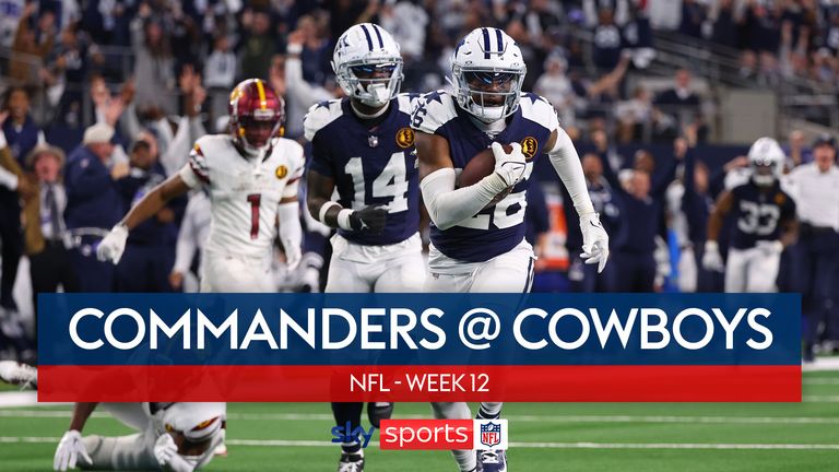 Washington Commanders 10-45 Dallas Cowboys: DaRon Bland breaks pick-six record as hosts rout NFC East rivals | NFL News Washington Commanders 10-45 Dallas Cowboys: DaRon Bland breaks pick-six record as hosts rout NFC East rivals | NFL News