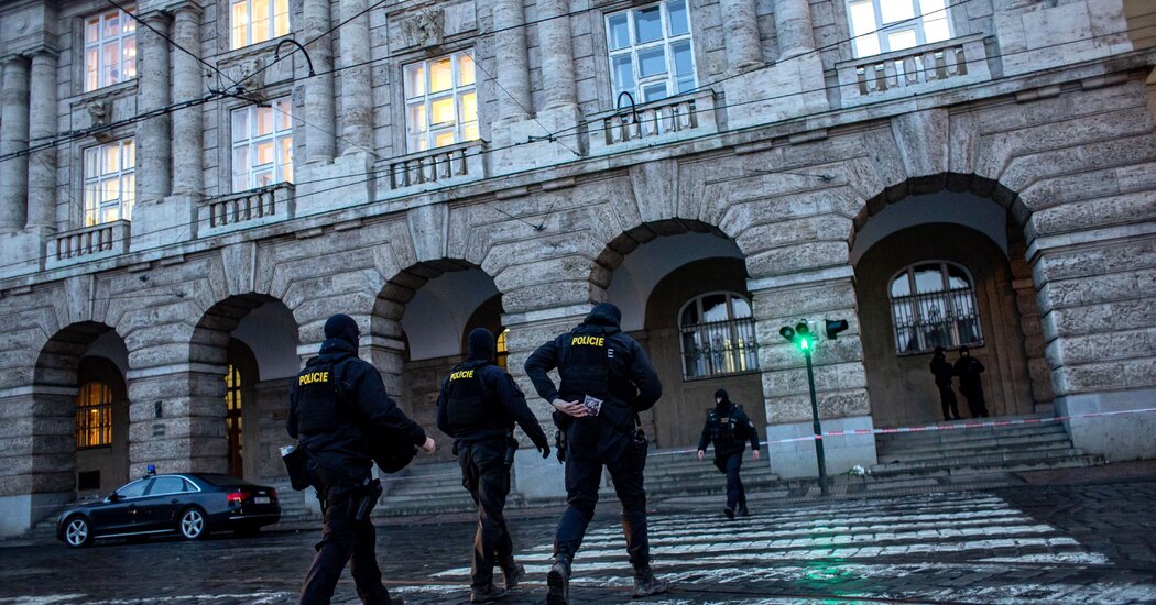 After Czech Mass Shooting, Shock, Grief and a Focus on Guns