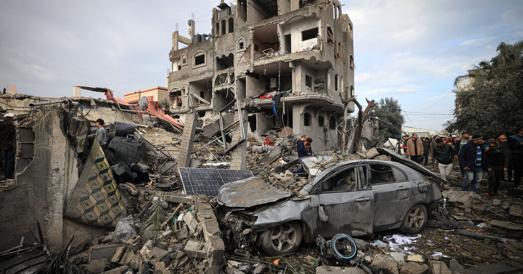 Netanyahu Visits Gaza as Palestinians Mourn an Attack That Officials Say Killed Dozens Netanyahu Visits Gaza as Palestinians Mourn an Attack That Officials Say Killed Dozens