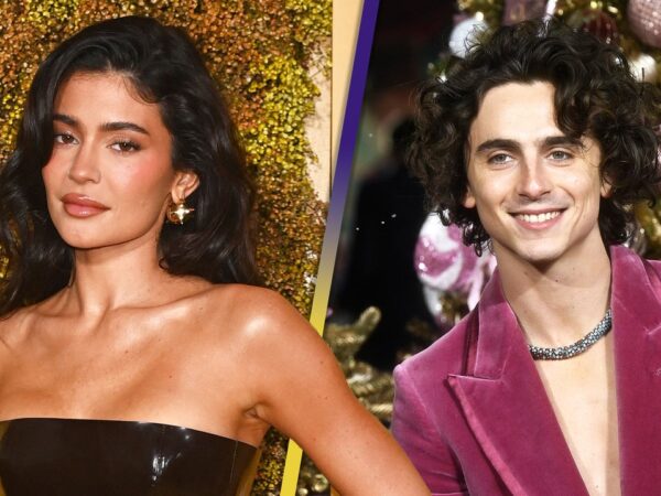Timothée Chalamet Joins Kylie Jenner at Kardashian Christmas Party