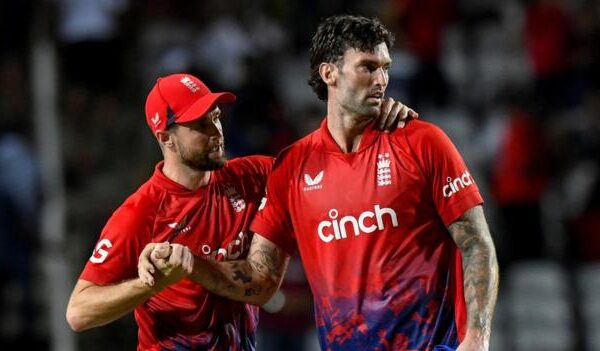 West Indies v England: Phil Salt’s century sets up visitors’ record T20 total to level series