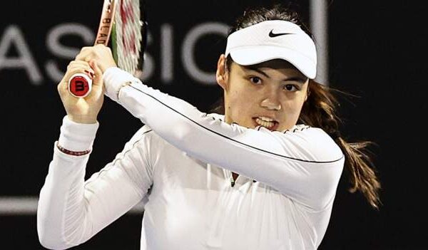 Emma Raducanu battles to victory at Auckland Classic in first match in eight months