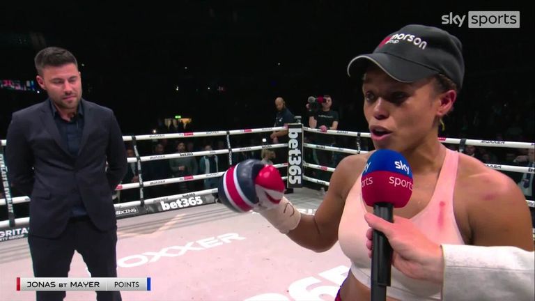 Mikaela Mayer demands Natasha Jonas rematch after Brit retains world title with split decision | Boxing News Mikaela Mayer demands Natasha Jonas rematch after Brit retains world title with split decision | Boxing News