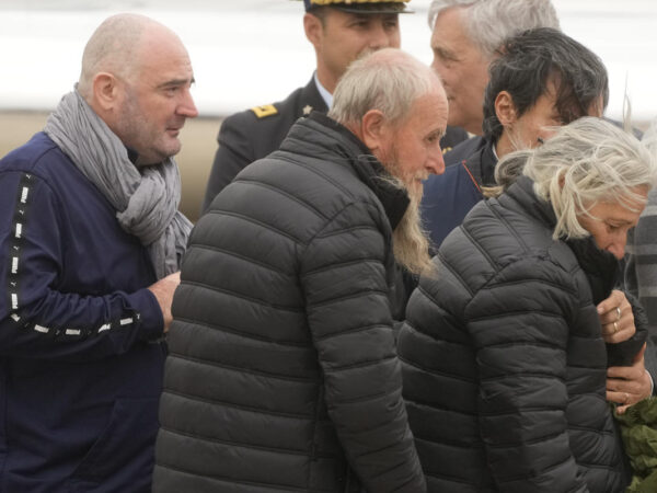 An Italian family of three is back in Rome following two years of captivity in Mali