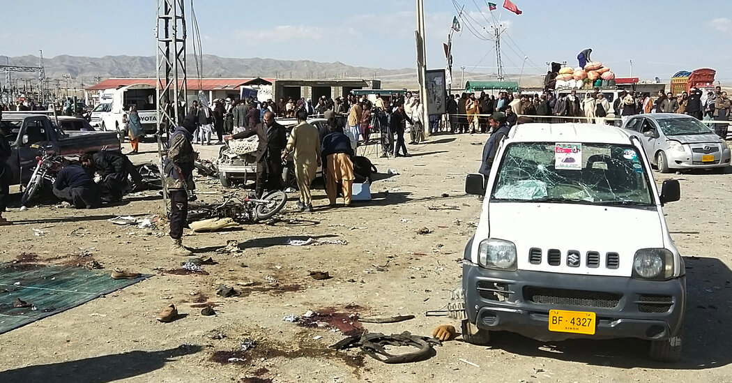 Election Office Blasts in Pakistan Kill at Least 22 a Day Before Vote Election Office Blasts in Pakistan Kill at Least 22 a Day Before Vote