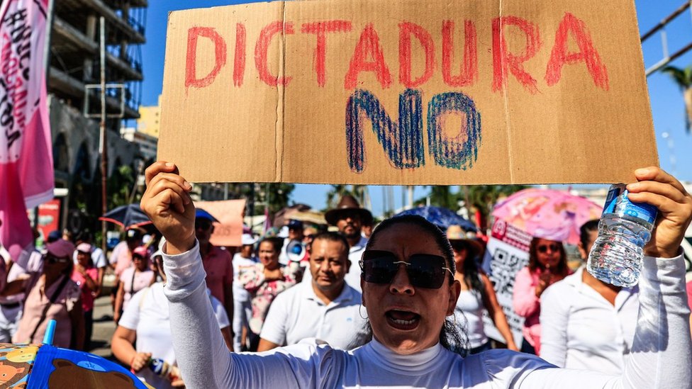 Mexico protesters in mass rally against electoral changes