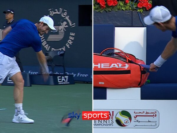 Murray's frustrations boil over after slamming racket on floor