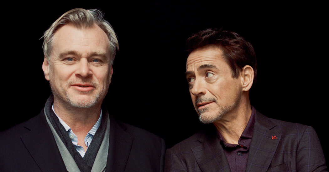 Robert Downey Jr. and Christopher Nolan on ‘Oppenheimer.’ Robert Downey Jr. and Christopher Nolan on ‘Oppenheimer.’