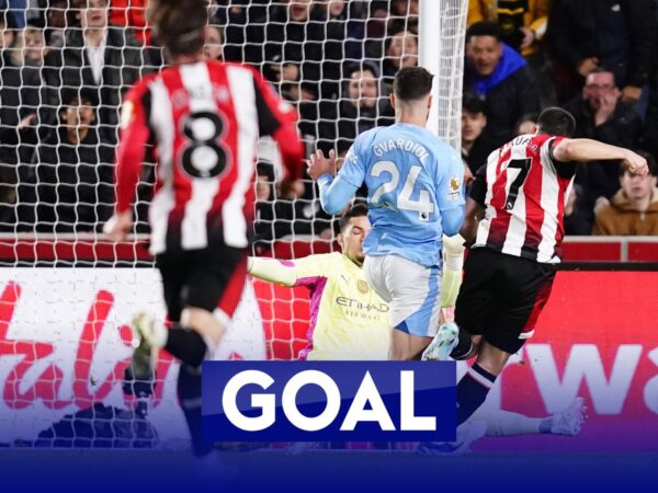 Route one! City behind after GK assists Maupay!