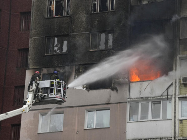 Russia attacks targets across Ukraine with missiles and drones as EU’s top diplomat visits Kyiv