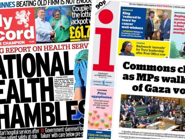 Scotland's papers: 'Chaos in the Commons' and pressure on the NHS