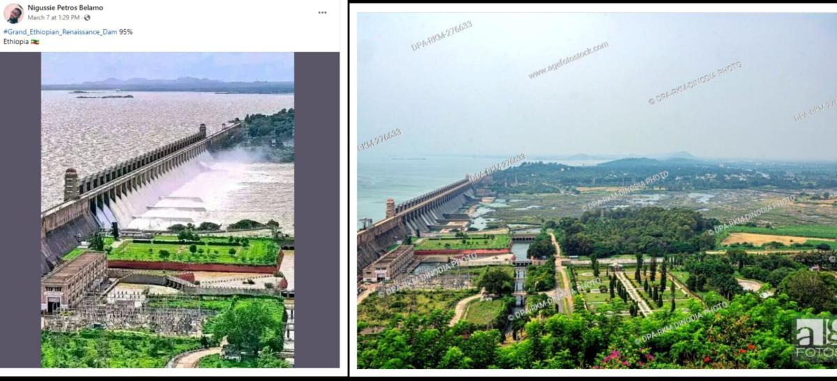 Photo shows dam in India, not Ethiopia