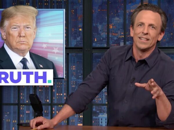 Seth Meyers is Skeptical of Trump’s Rising Stock
