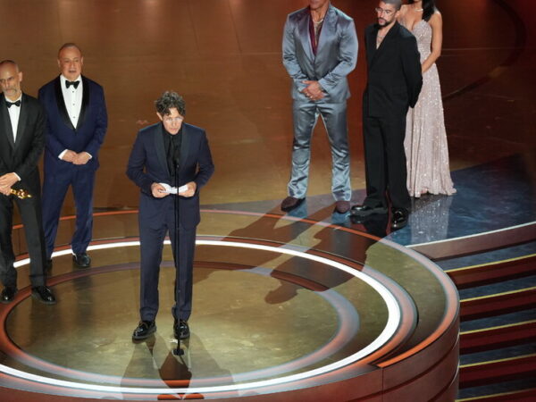 The Israel-Hamas war is mentioned in a speech by the ‘Zone of Interest’ director.