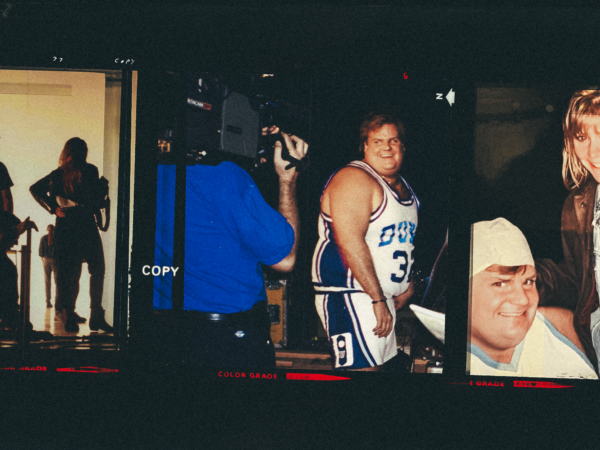 Thirty years ago, Chris Farley and college basketball collided in an unforgettable way Thirty years ago, Chris Farley and college basketball collided in an unforgettable way