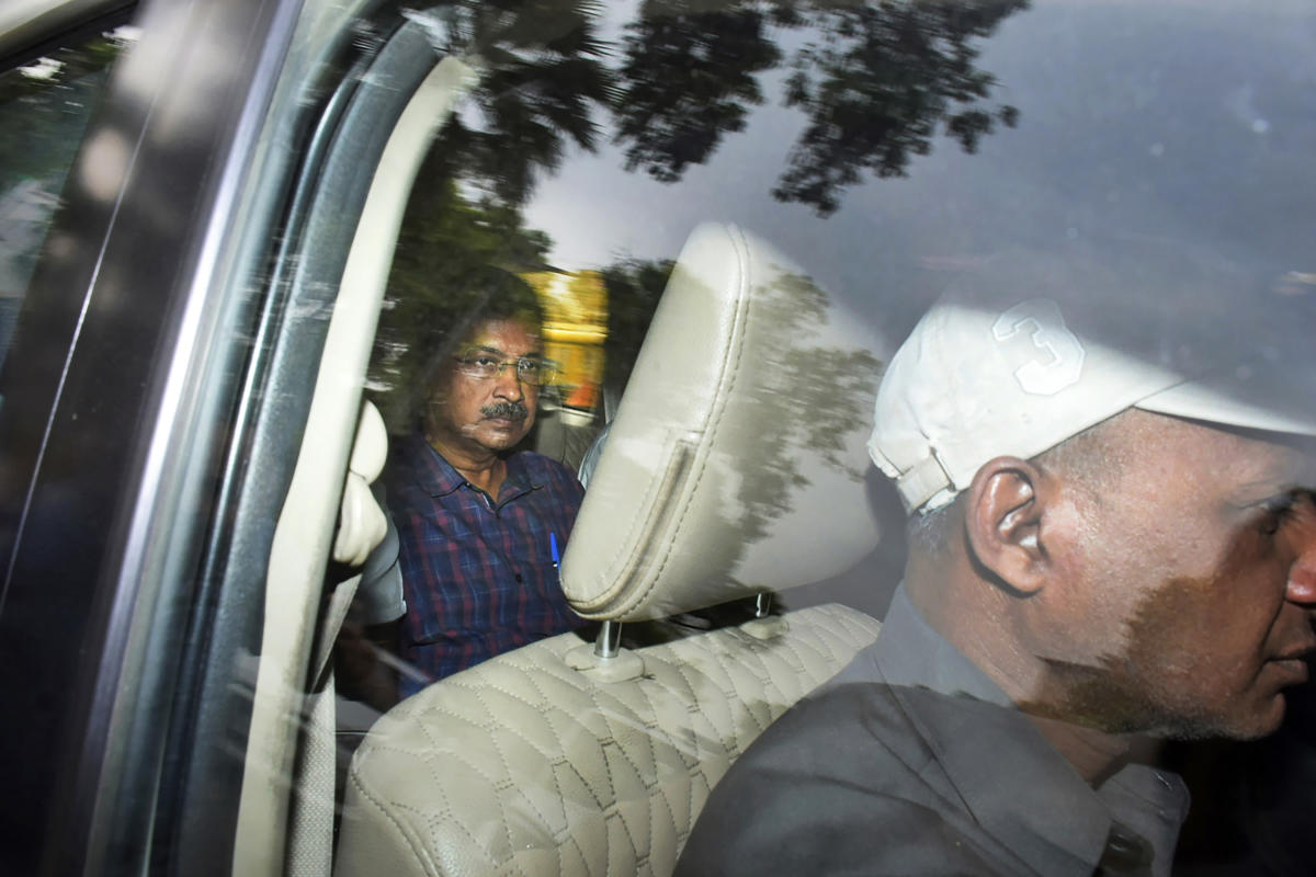 An Indian court sends a top opposition leader, Arvind Kejriwal, to jail until April 15