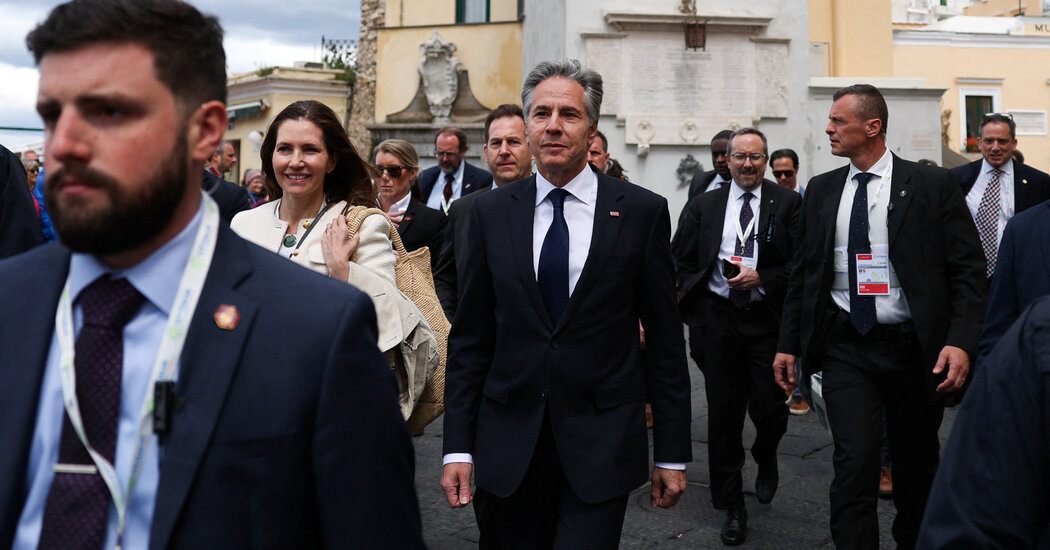 At G7 Meeting in Capri, Blinken Tackles Rough Seas and Global Crises