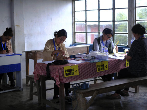 For the world’s largest democratic exercise, one village’s polling officers are all women