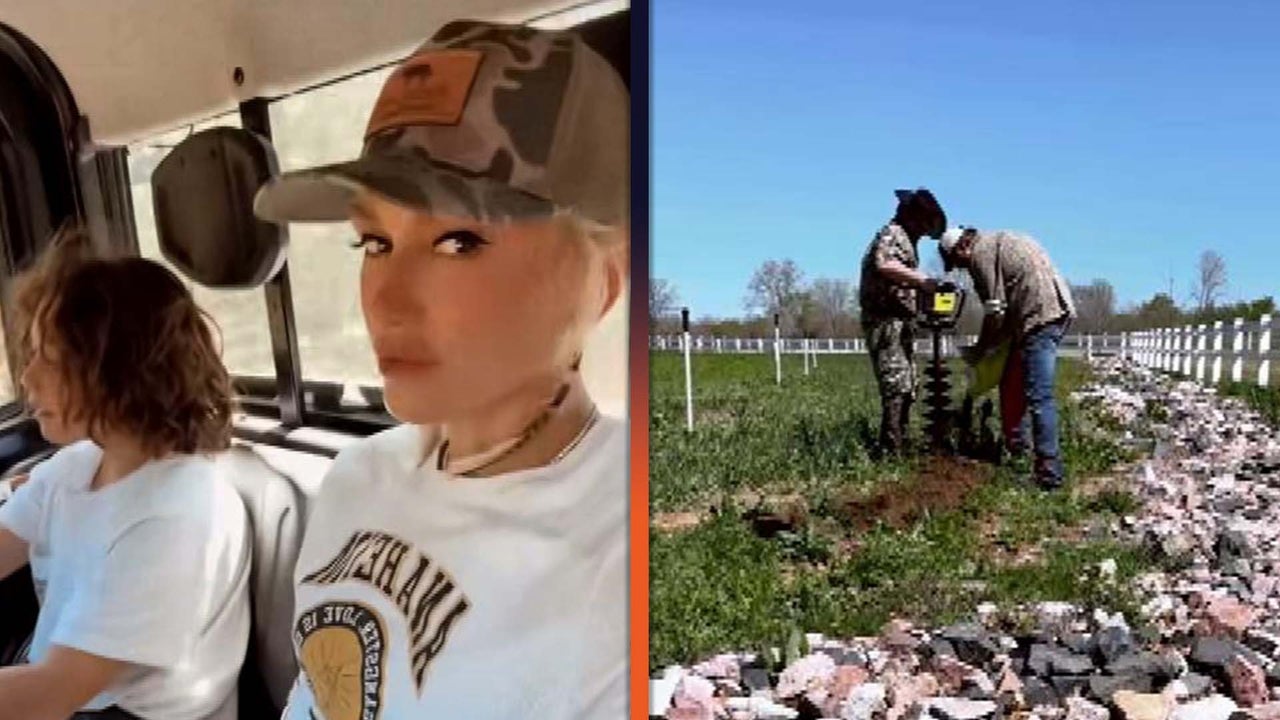 Gwen Stefani and Son Apollo Assist Blake Shelton With Farm Work Gwen Stefani and Son Apollo Assist Blake Shelton With Farm Work