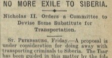 1899: No More Exile To Siberia