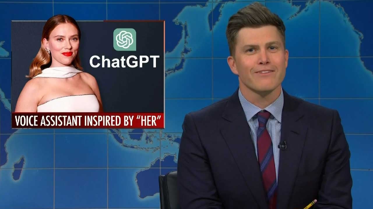 Colin Jost Tricked Into Joking About Wife Scarlett Johansson by Michael Che on ‘Weekend Update’
