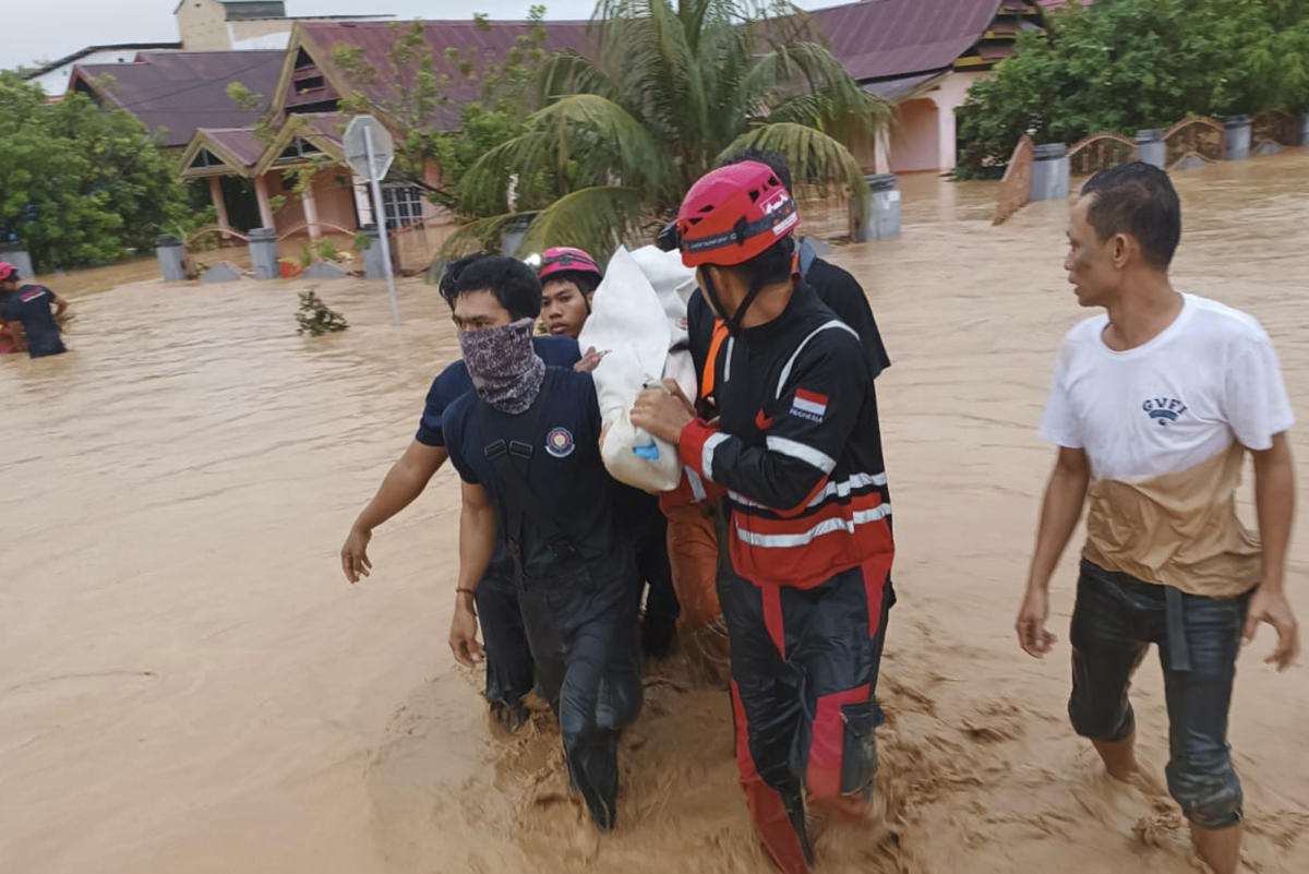 Flood and landslide hit Indonesia’s Sulawesi island, killing 14