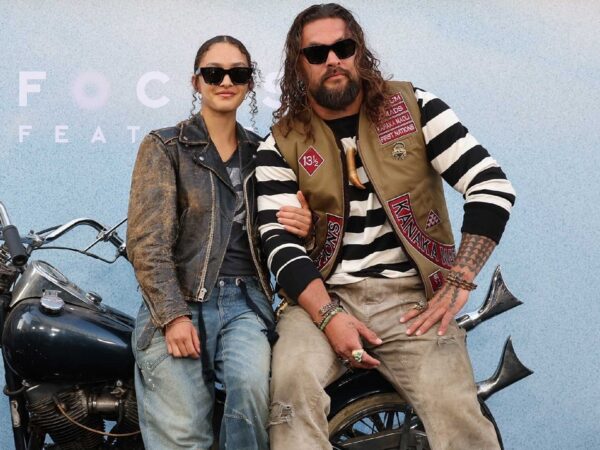Jason Momoa and Daughter Lola Arrive on Motorcycle to ‘Bikeriders’ Premiere in Hollywood