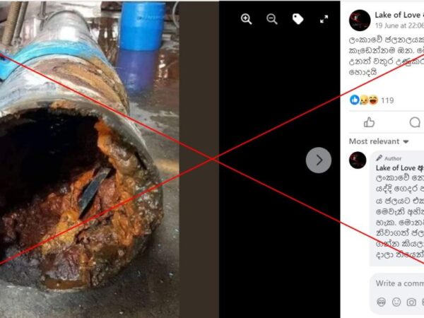 Thai water pipe photo falsely shared as ‘corroded Sri Lankan pipeline’