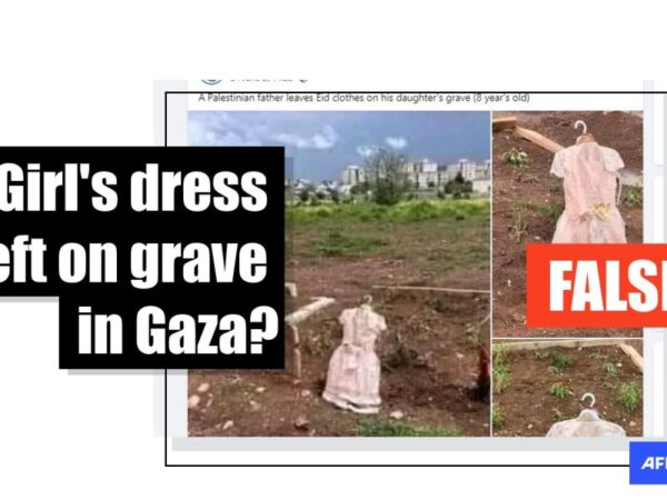 Old photo of pink dress on Turkey grave falsely linked to Gaza war