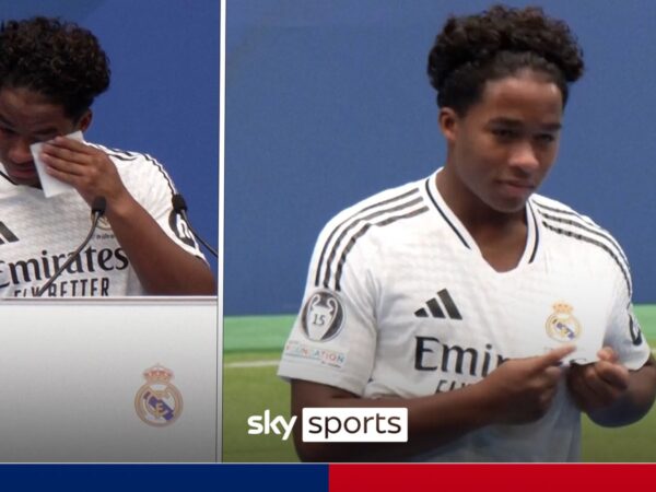 Tearful Endrick unveiled as Real Madrid player Tearful Endrick unveiled as Real Madrid player