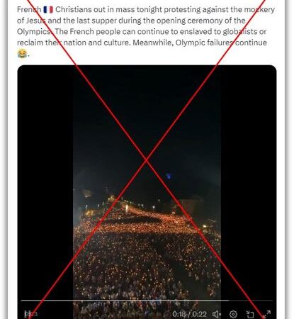 Video does not show Christian demonstration after Olympic opening ceremony