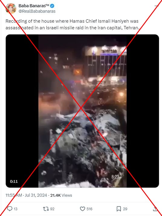 Footage of Iranian consulate attack in Syria falsely shared as ‘site of Hamas leader’s death in Tehran’