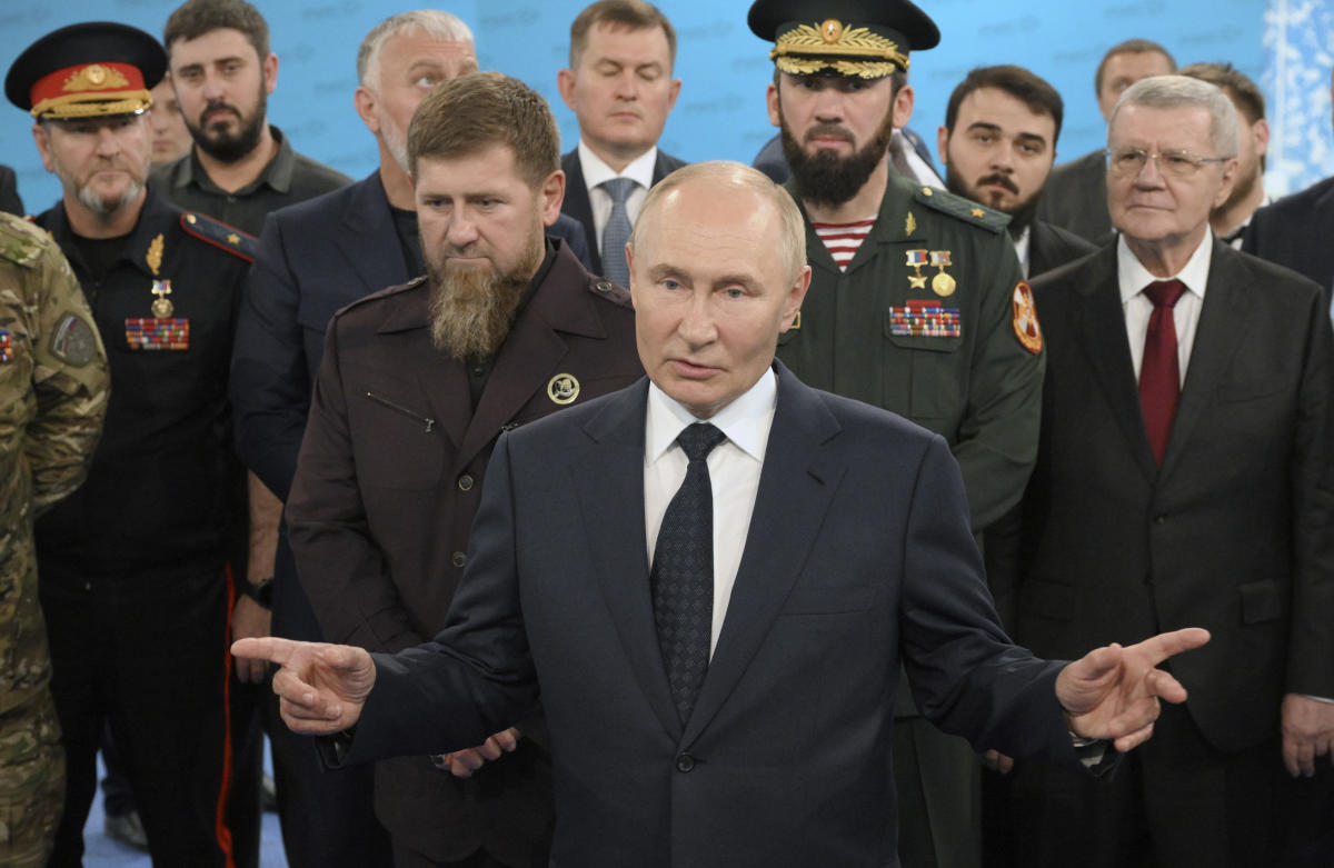 Putin makes surprise trip to Chechnya amid Ukraine’s cross-border incursion