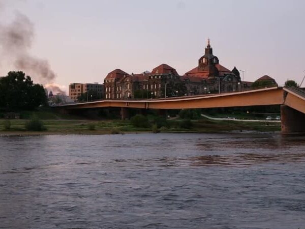 Dresden hastens to blast section of collapsed bridge before floods