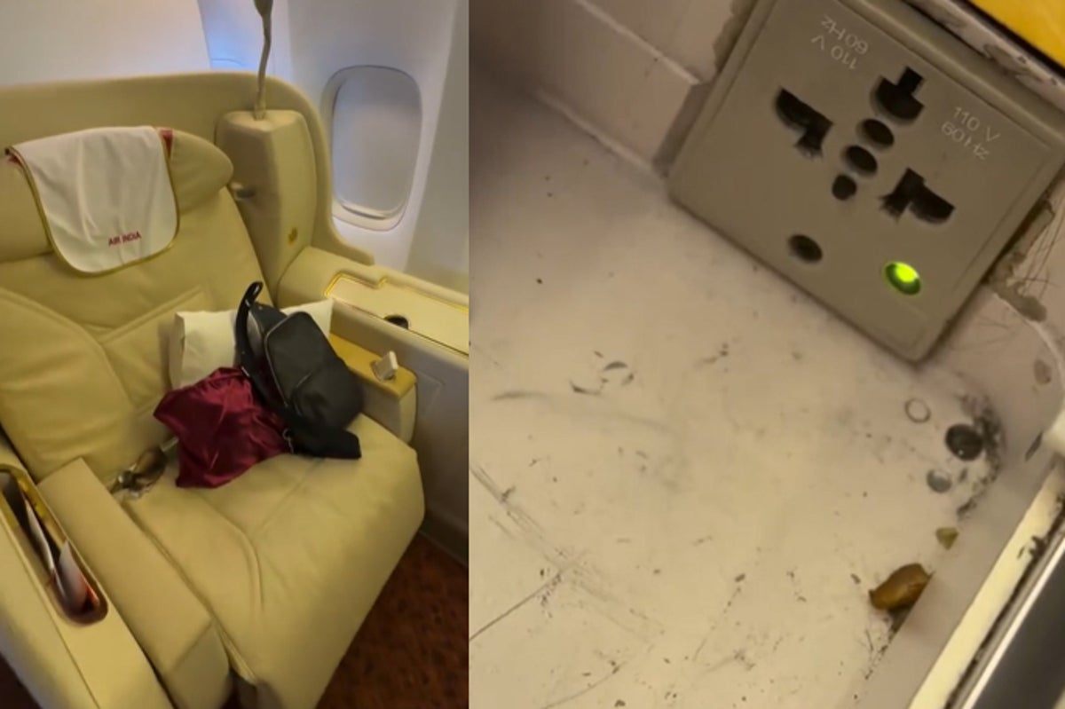 Filthy ,300 first-class cabin on Air India flight exposed by viral video Filthy ,300 first-class cabin on Air India flight exposed by viral video