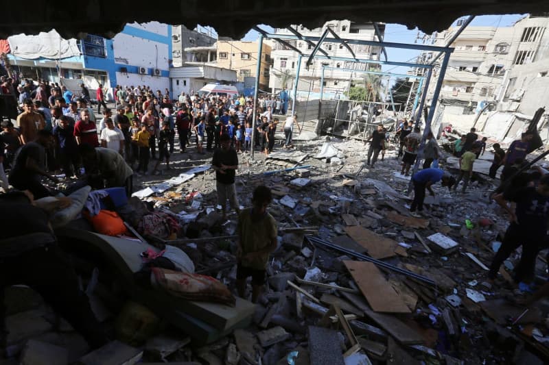 Gaza hospital says 14 killed as UN-run school hit by Israeli strike