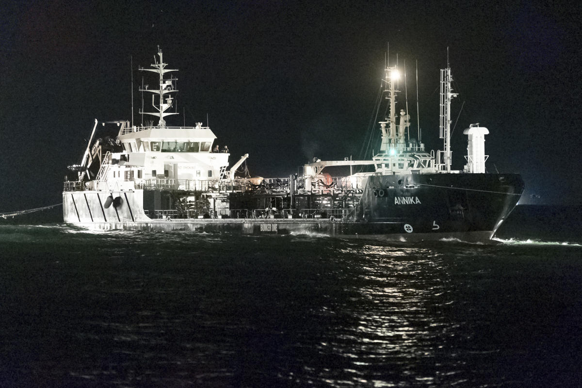 A fire on board an oil tanker off Germany’s Baltic Sea coast has been extinguished