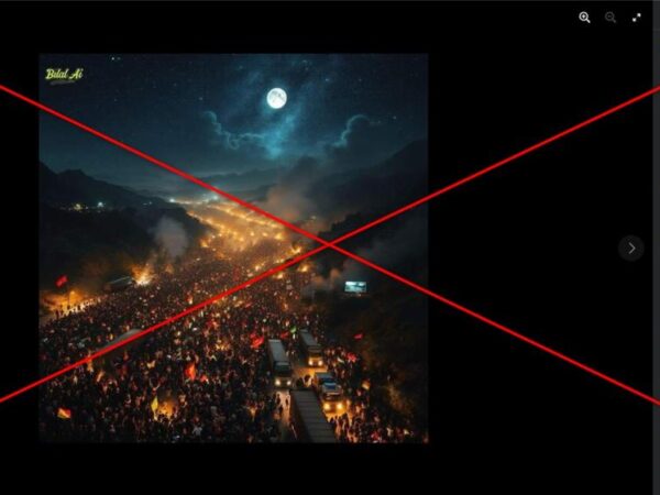 Image of ‘huge nighttime march for ex-Pakistan PM’ bears AI signs
